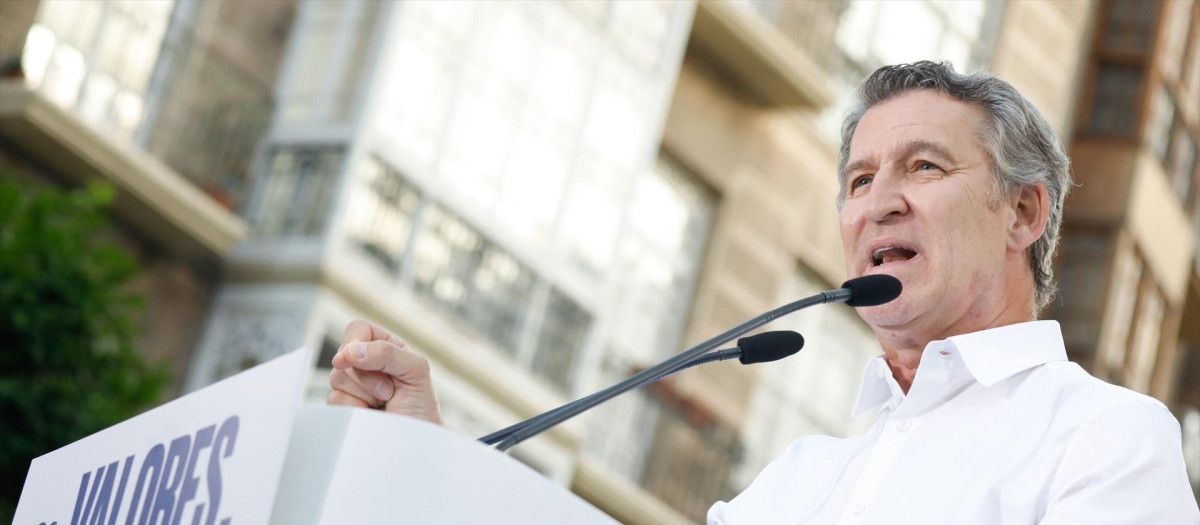 El presidente del PP, Alberto Núñez Feijóo