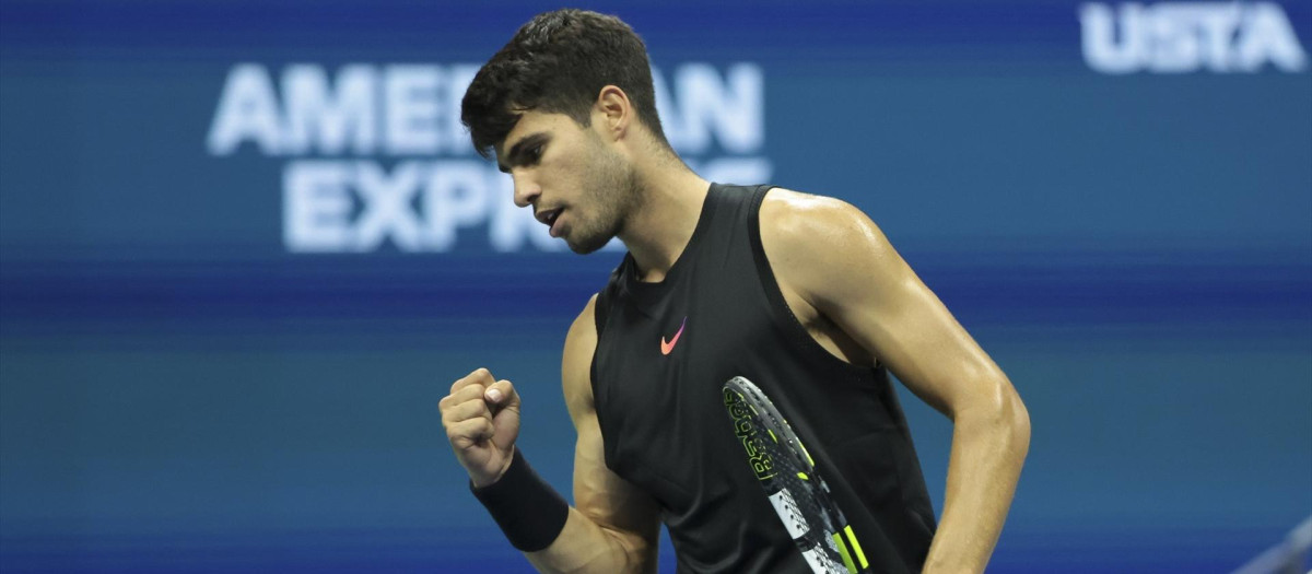 Carlos Alcaraz, durante el US Open 2024