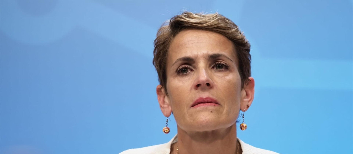 La presidenta del Gobierno de Navarra, María Chivite.