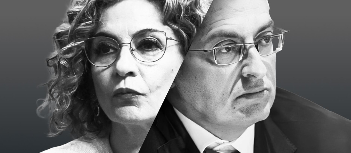 La vicepresidenta y ministra María Jesús Montero y José Antonio Marco Sanjuán
