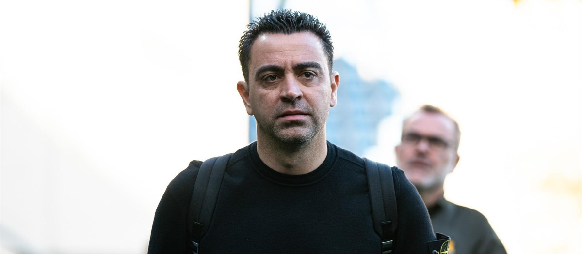 Xavi Hernández, en su etapa como entrenador del FC Barcelona