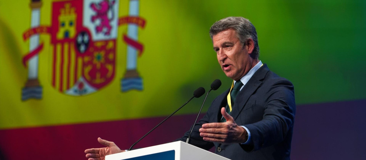 El presidente del PP, Alberto Núñez Feijóo