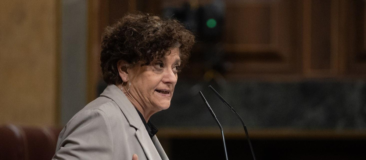 La diputada de ERC Pilar Vallugera, en el Congreso de los Diputados