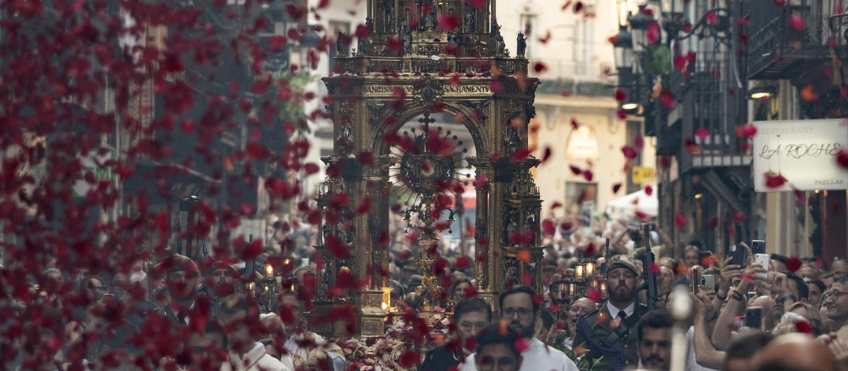 Imagen de la Procesión del Corpus Christi en Valencia.