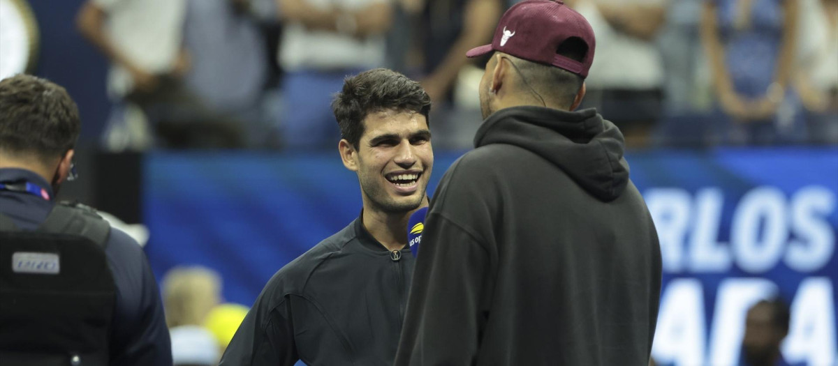 Carlos Alcaraz junto a Nick Kyrgios