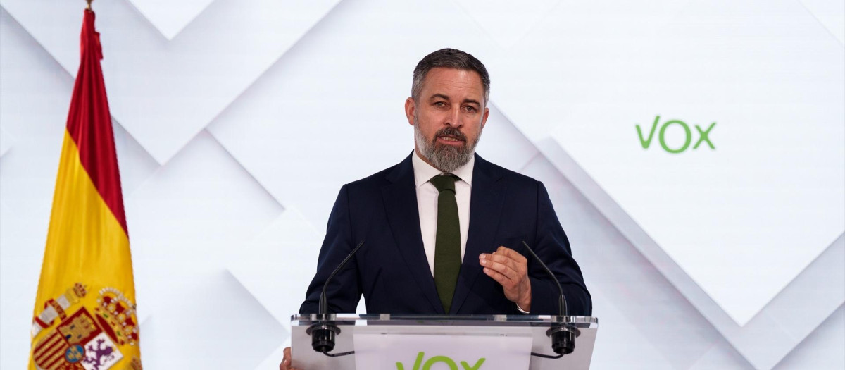 El presidente de Vox, Santiago Abascal