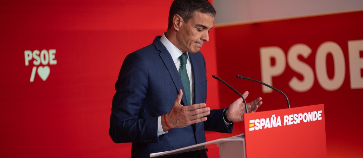 El secretario general del PSOE y presidente del Gobierno, Pedro Sánchez