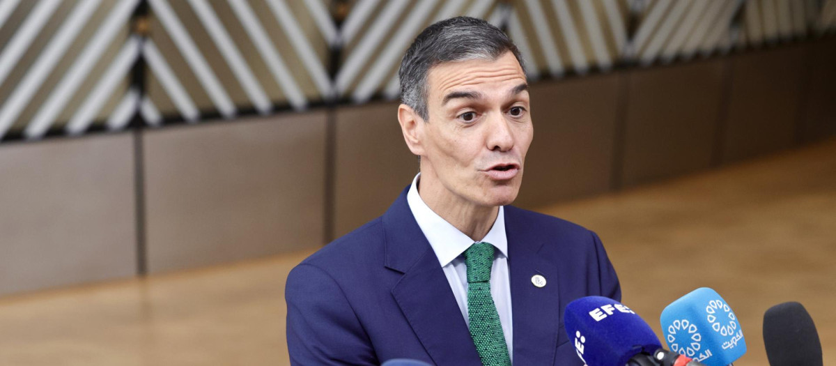 El presidente del Gobierno, Pedro Sánchez, en Bruselas