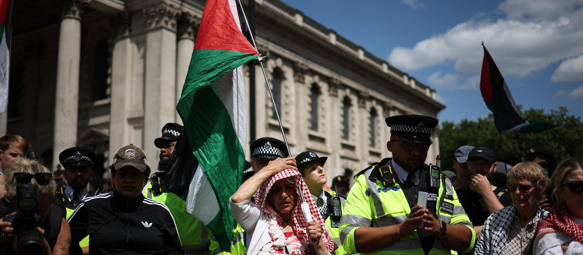 Protestas a favor de Palestina en Londres