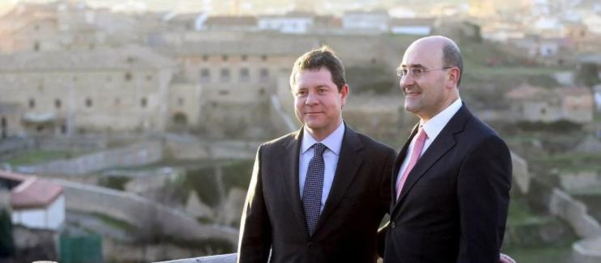 Page y el alcalde de Ágreda, en una imagen de archivo