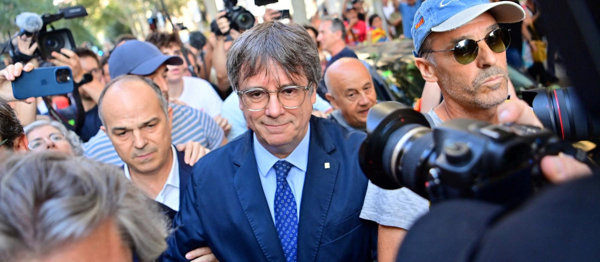 Carles Puigdemont, el 8 de agosto de 2024, cuando entró y salió de Barcelona sin que nadie lo detuviera