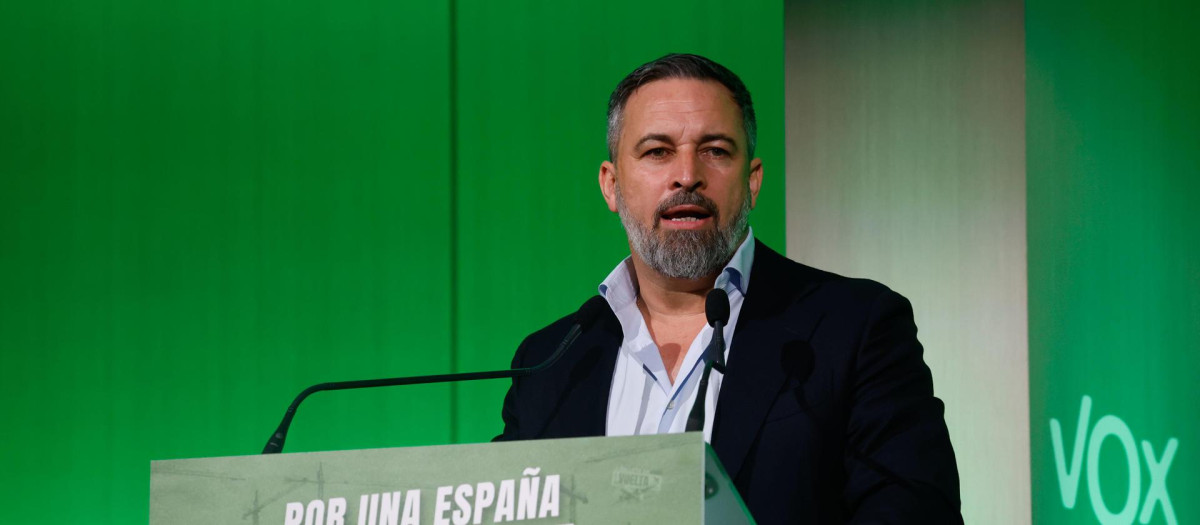 El líder de Vox, Santiago Abascal, clausura este domingo en Madrid la Asamblea General de la formación