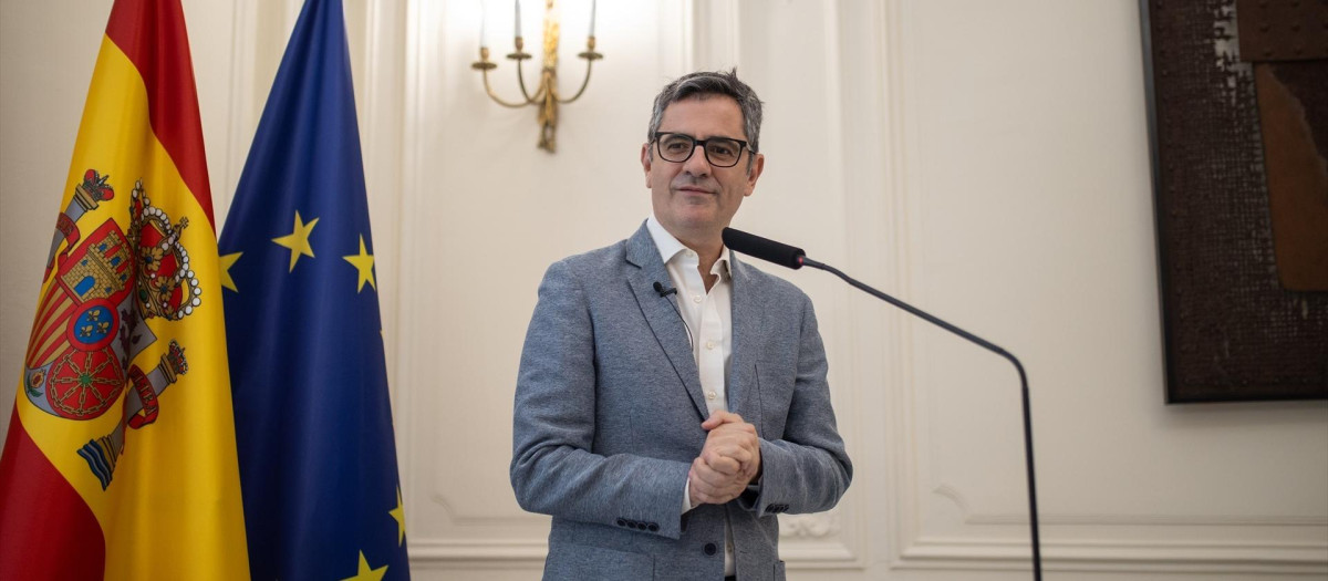 El ministro de la Presidencia, Justicia y Relaciones con las Cortes, Félix Bolaños,