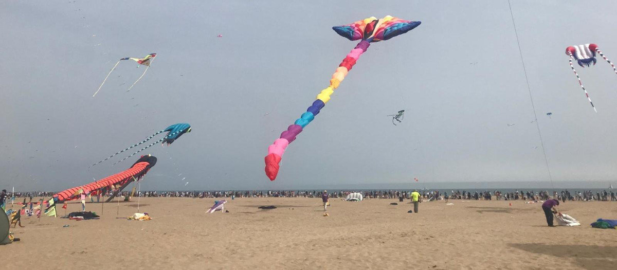 Imagen de archivo del Festival de Cometas en la playa del Cabanyal de Valencia.
