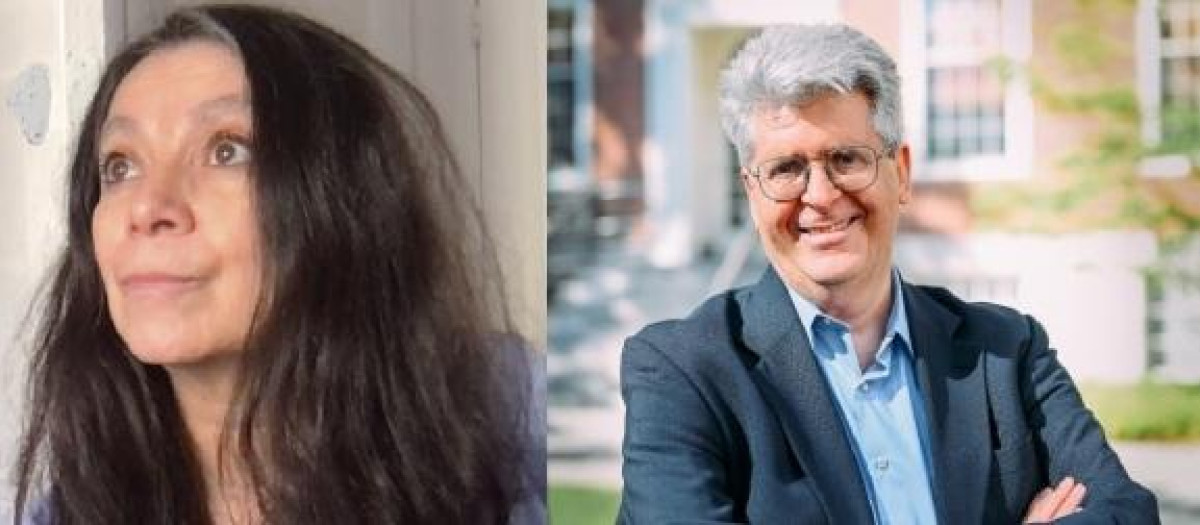 La escritora mexicana Carmen Boullosa y el educador venezolano Fernando Reimers