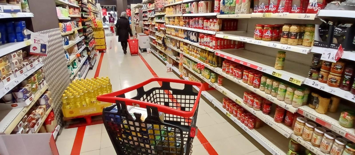 Imagen de archivo de un supermercado