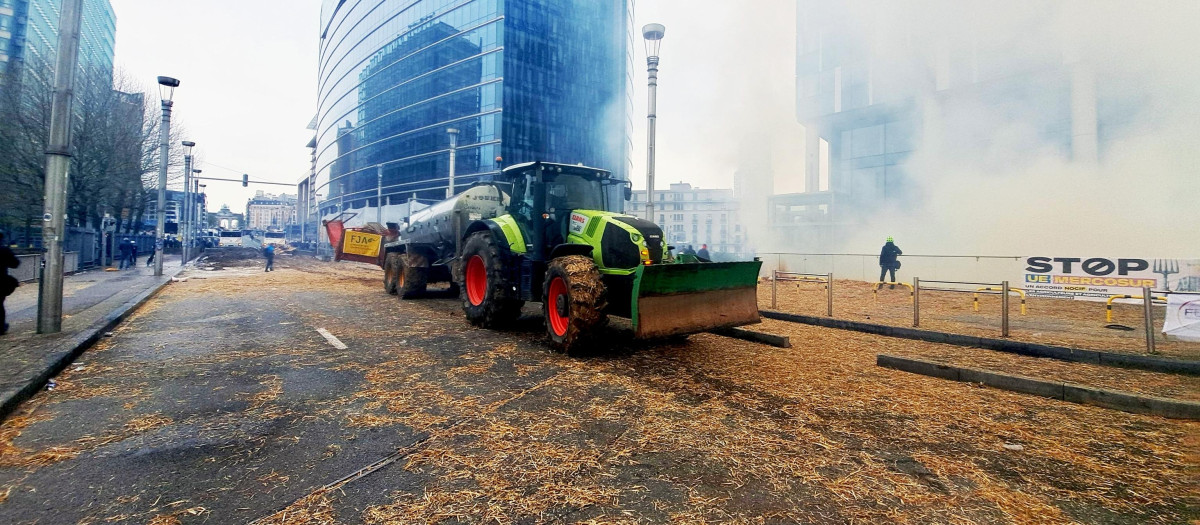 Protestas de los agricultores europeos en Bruselas