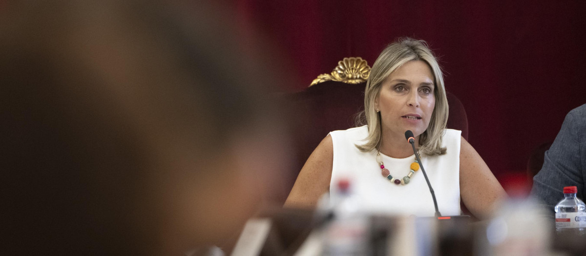 Imagen de Marta Barrachina, presidenta de la Diputación de Castellón, en el Debate Estado de la Provincia