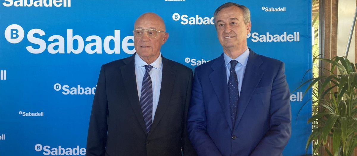 El presidente de Banco Sabadell, Josep Oliu, y el consejero delegado, César González-Bueno..

EUROPA PRESS
09/4/2024