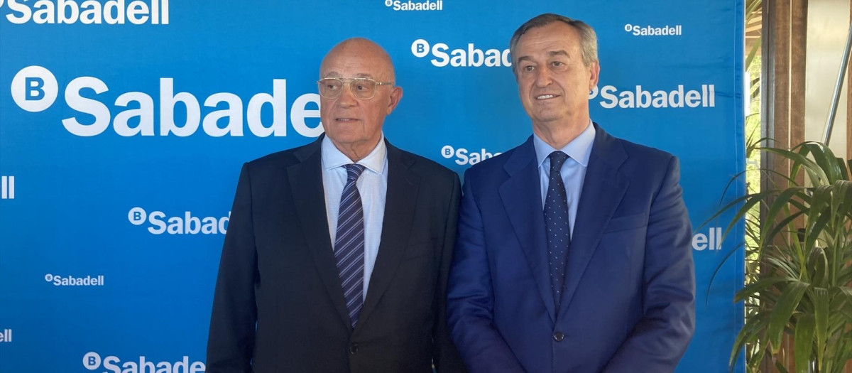 El presidente de Banco Sabadell, Josep Oliu, y el consejero delegado, César González-Bueno..

EUROPA PRESS
09/4/2024