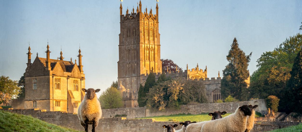 Bucólica escena en la región de los Cotswolds.