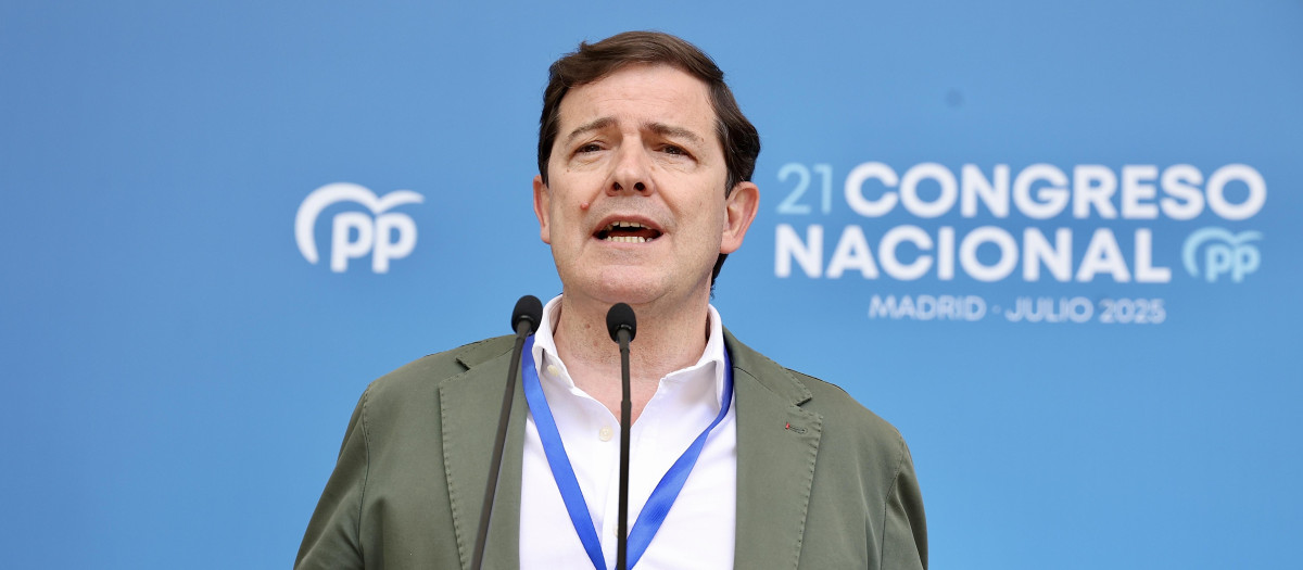 El presidente de la Junta de Castilla y León y del PPCyL, Alfonso Fernández Mañueco