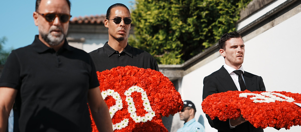 Van Dijk during burial soccerplayer Diogo Jota in Gondomar Portugal 05 July 2025