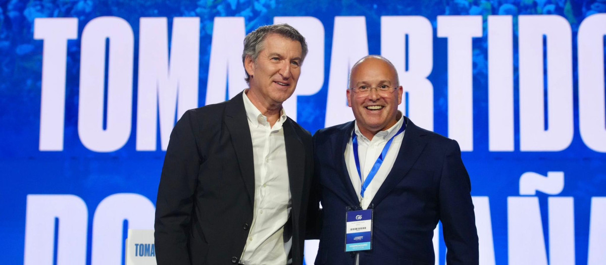 Alberto Núñez Feijóo y Miguel Tellado