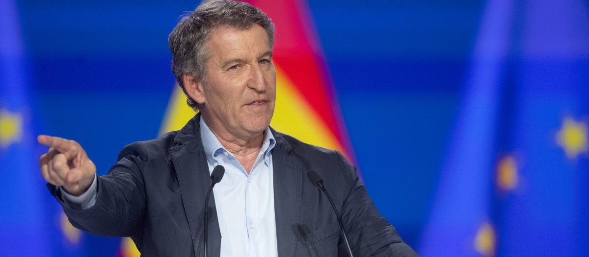 El presidente del PP, Alberto Núñez Feijóo