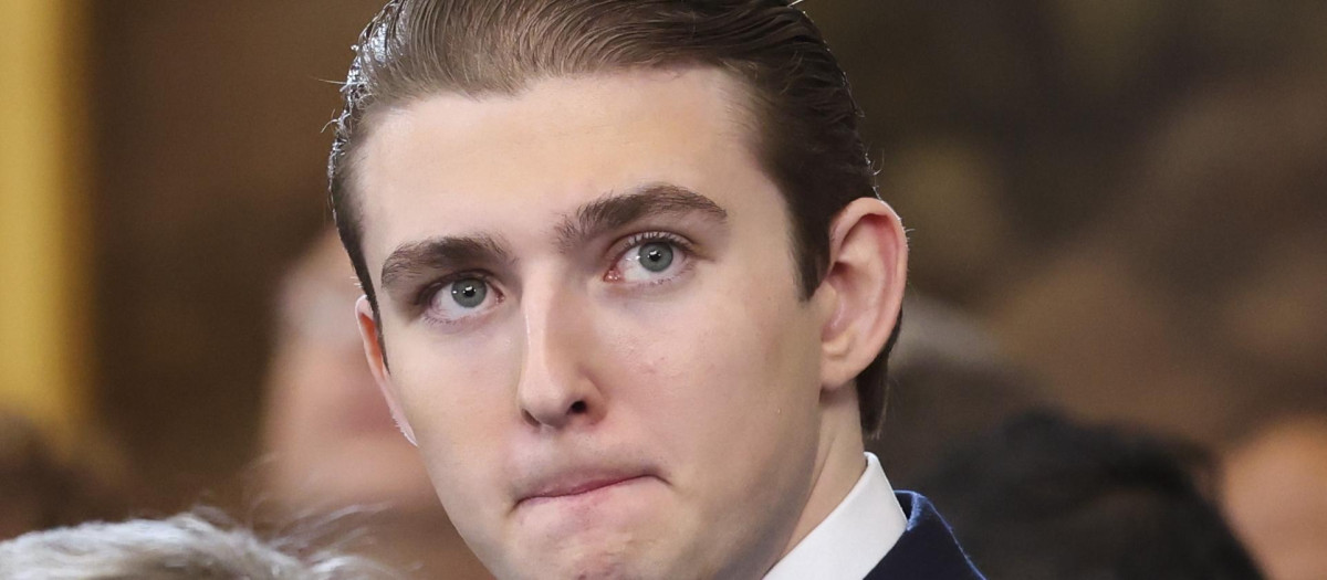 Barron Trump during the 47th President of the United States at the 60th Presidential Inauguration in Washington, DC on Monday, January 20, 2025.