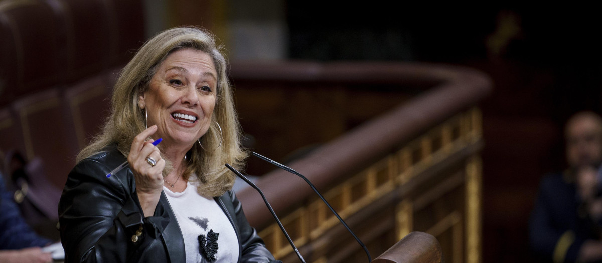 Imagen de archivo de la diputada del PP Macarena Montesinos durante un pleno del Congreso de los Diputados