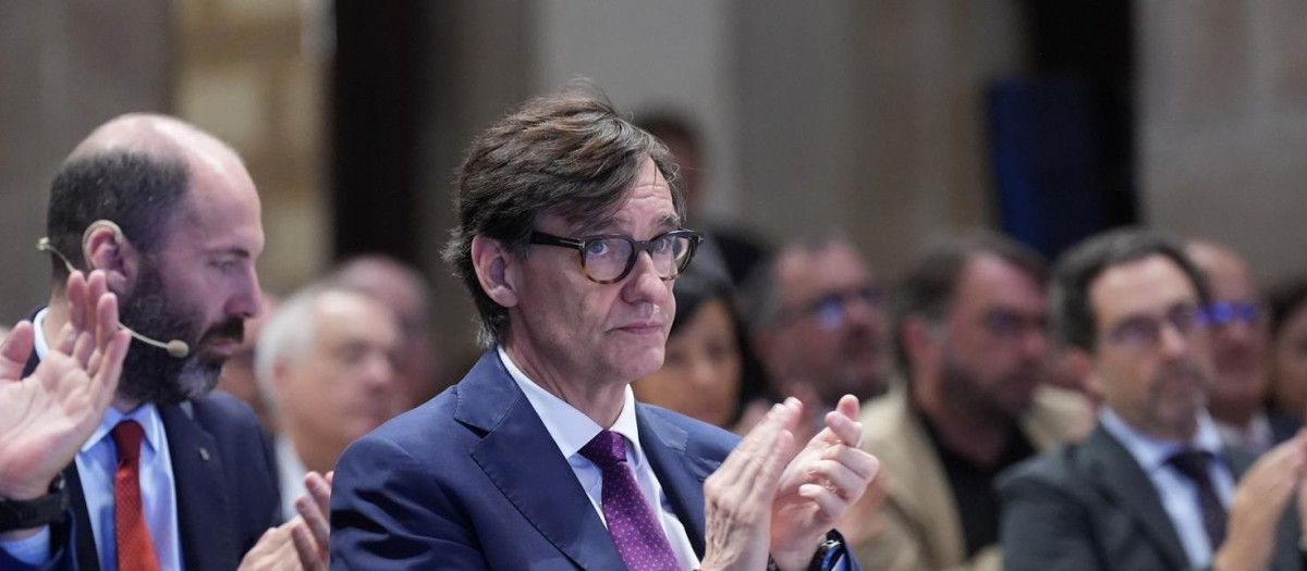 El presidente de la Generalitat, Salvador Illa, en un acto este lunes