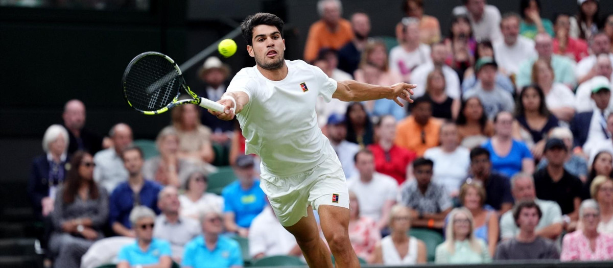 Carlos Alcaraz, en Wimbledon 2025