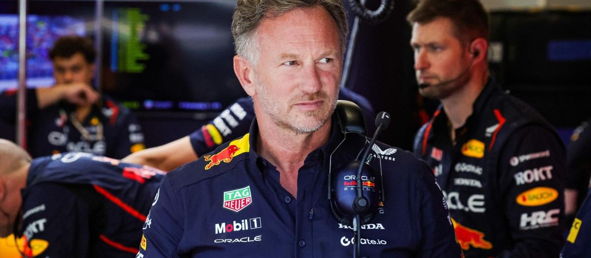Christian Horner durante el Gran Premio de España
