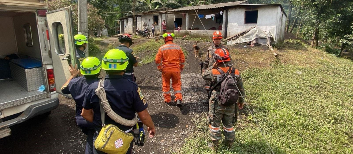 Despliegue de efectivos de emergencia en Guatemala