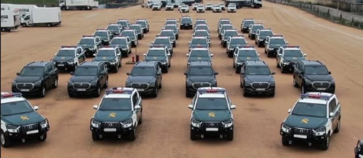 Imagen de la nueva flota de vehículos de la Guardia Civil