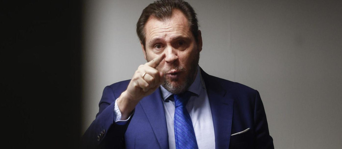 El ministro de Transportes, Óscar Puente, este jueves en el Cercle d'Economia, en Barcelona