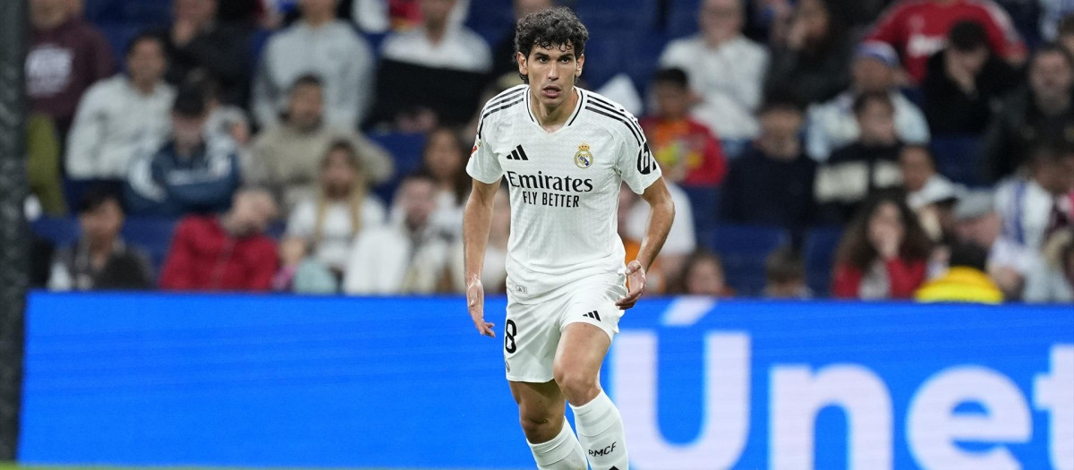 Jesús Vallejo en un partido del Real Madrid ante el Mallorca