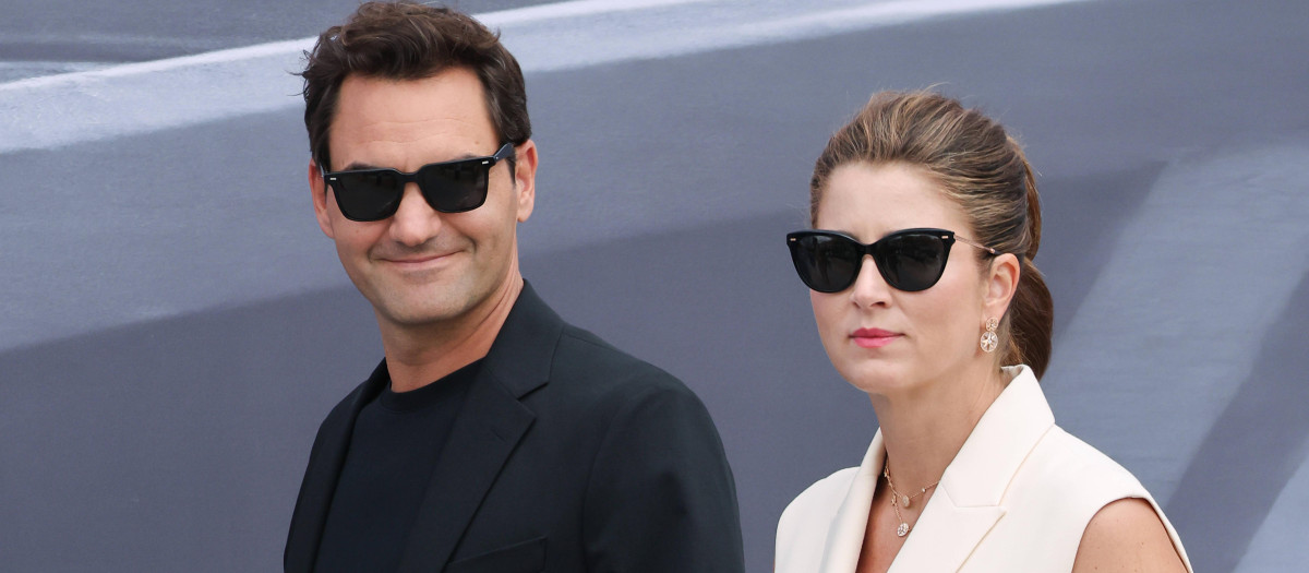 Roger Federer and his wife Miroslava Vavrinec
attending the Dior Homme Menswear Spring/Summer 2026 show as part of Paris Fashion Week on June 27, 2025 in Paris, France.//03VULAURENT_20250627VUA_0273/Credit:Laurent VU/SIPA/2506280010 *** Local Caption *** .