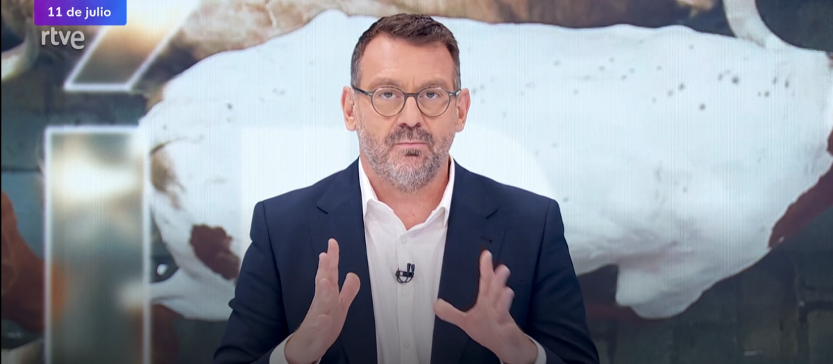 Captura del momento de la disculpa de Marc Sala 'La hora de La 1'