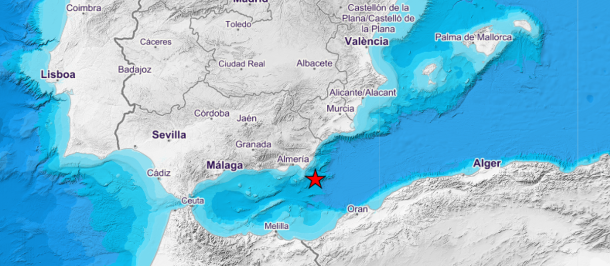 Epicentro terremoto Cabo de Gata, Almería