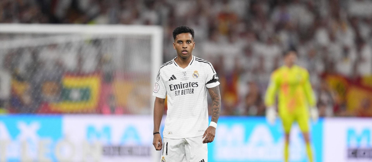 Rodrygo Goes, en un partido con el Real Madrid la temporada pasada