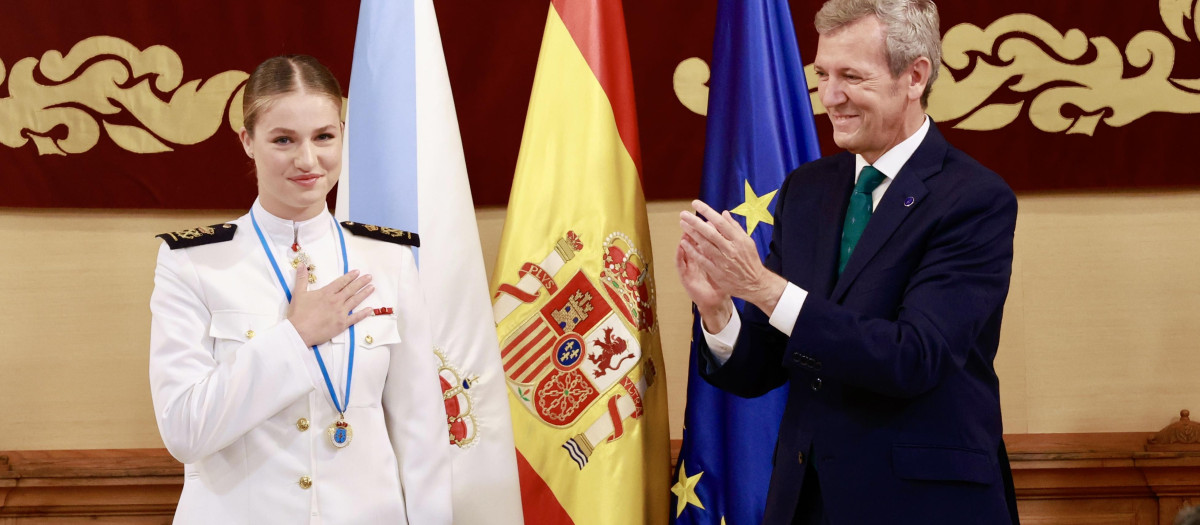 La Princesa de Asturias, este lunes, agradece en Santiago la medalla de oro de Galicia