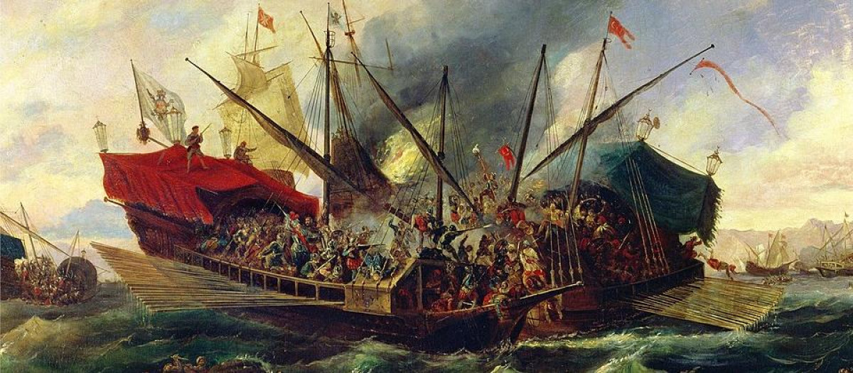 La batalla de Lepanto 1571. Obra de Antonio de Brugada