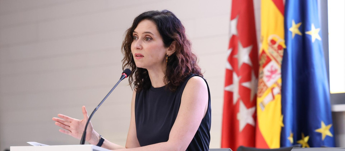 La presidenta de la Comunidad de Madrid, Isabel Díaz Ayuso