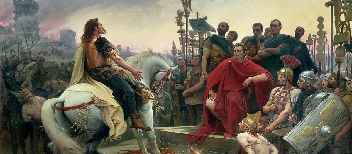 Vercingétorix arroja sus armas a los pies de Julio César