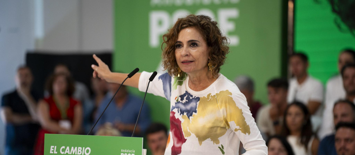 María Jesús Montero, en un reciente acto ante la militancia socialista de Jerez de la Frontera