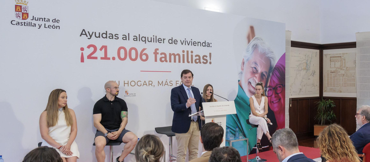 Mañueco presenta los datos de ayudas al alquiler de la Junta de Castilla y León