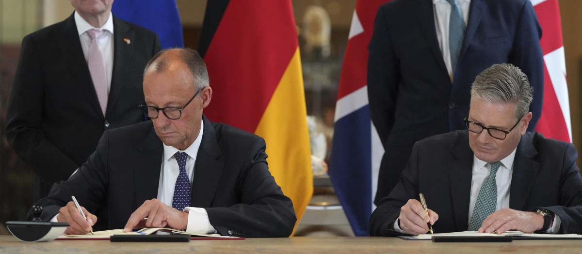 Keir Starmer y Friedrich Merz en Londres