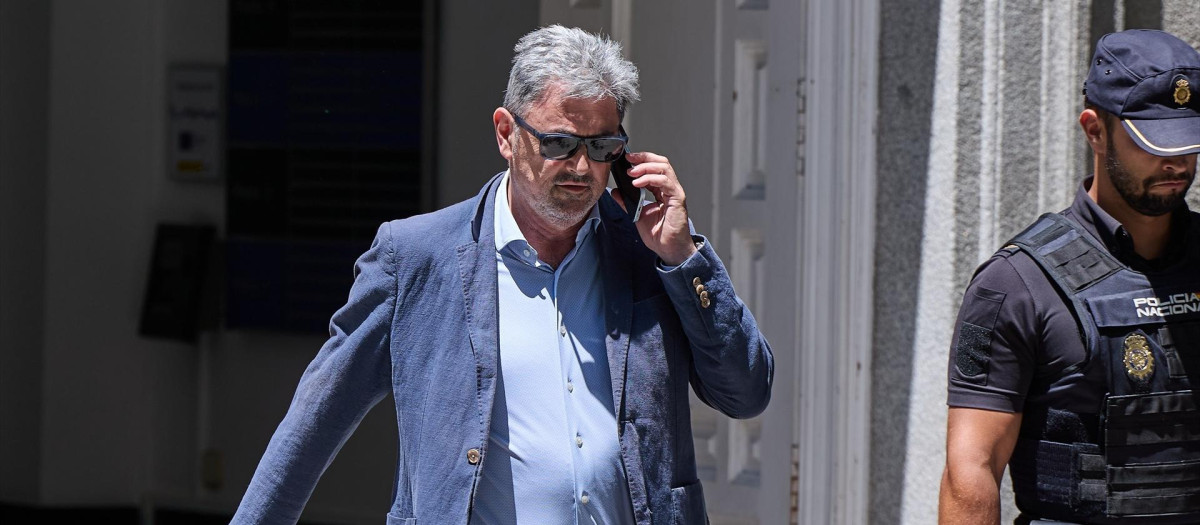 El empresario y administrador único de Servinabar, Antxon Alonso, a su salida del Tribunal Supremo